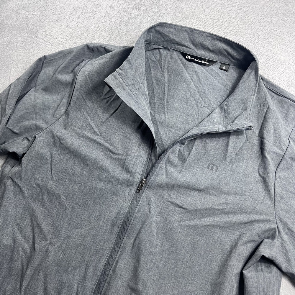 Travis‎ Mathew Mens Jacket Large Gray Windbreaker Golf Full Zip Lightweight